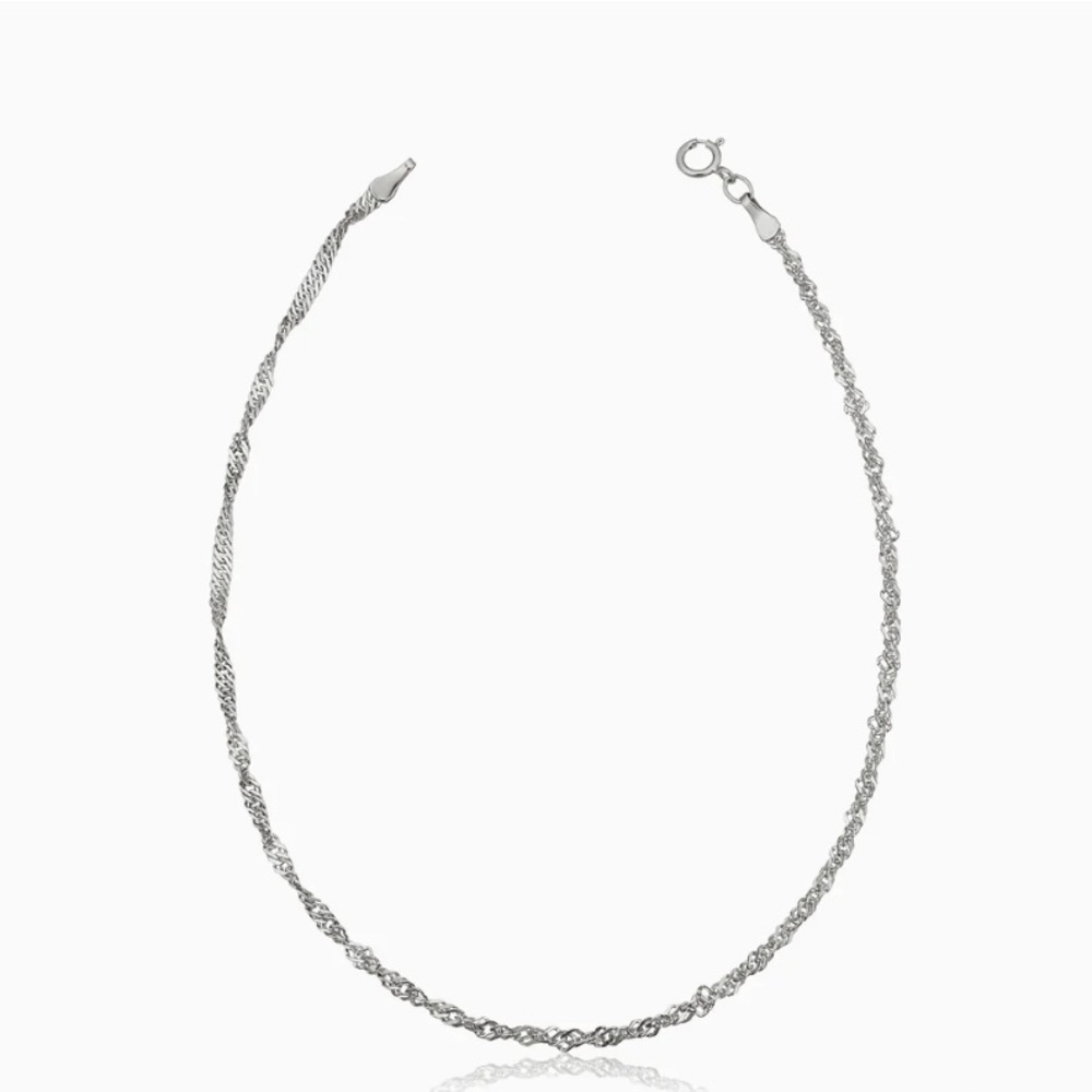14k White Gold Anklet